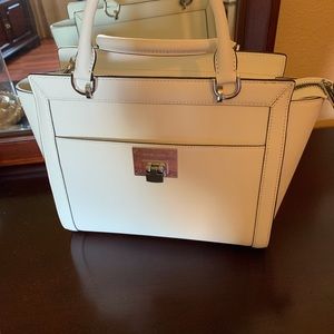 NWT Michael Kors Leather Satchel Optic White